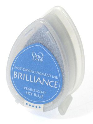 Бързосъхнещ пигментен тампон - BRILLIANCE - Pearlescent Sky Blue