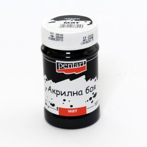 Акрилна боя мат - черен - 100мл.