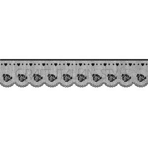 Силиконов печат - Lace with roses