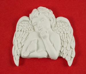 Ангелче с птичка - 5х5см.