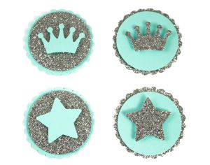 3D Брокатени стикери - Royal Boy - 4бр.