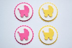 3D Стикери - Baby carriage - 4бр.