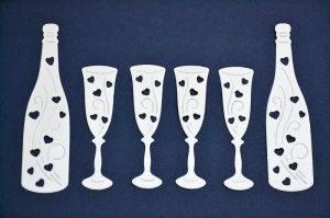 Шампанско и чаши - 6 бр.