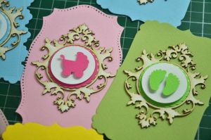 3D Стикери - Baby carriage - 4бр.