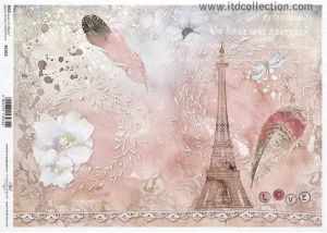 Фина оризова декупажна хартия 29.6 х 21см. R1412