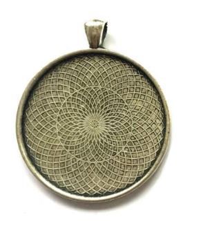 Заготовка за бижу - кръг-  Silver- 3.0 см