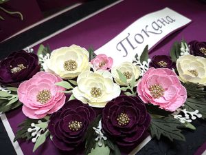 Комплект цветя - Бяло - 15 бр