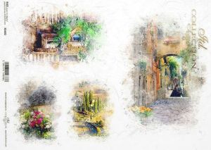 Фина оризова декупажна хартия 29.6 х 21см. R1602