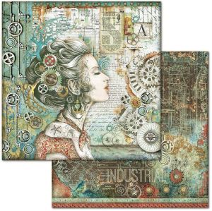 Комплект дизайнерска хартия - Mechanical Sea World - 10 двустранни листа