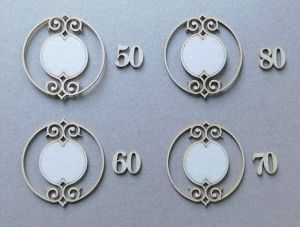 Рамка за годишнина - 50, 60, 70, 80 - 4 бр