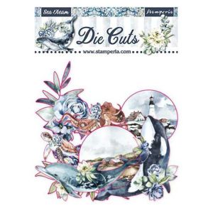 Комплект тагове и изрязани елементи от Чипборд - Sea Dream - 40 бр. 