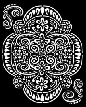 Шаблон - Mandala - kstd073- 20.00 x 25.00  см 