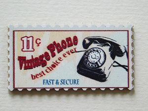 Елемент от дърво - Марка Vintage Phone