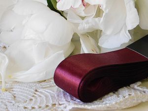 Панделка сатен - Бордо - 10м. №57