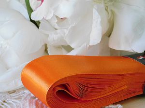 Панделка сатен - Оранжево - 10 м №46