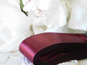 Панделка сатен - Бордо - 10м. №57