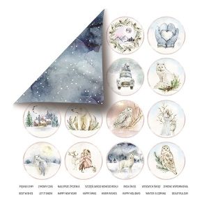 Комплект дизайнерска хартия - SPRINKLED WITH SNOW creative set - 4 двустранни листа