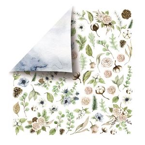 Комплект дизайнерска хартия - SPRINKLED WITH SNOW creative set - 4 двустранни листа