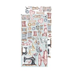 Комплект дизайнерска хартия с елементи за изрязване -VINTAGE CHIC -  VINTAGE -  12 листа