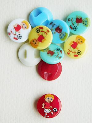 Копче - Футболист -  Микс цветове - 10 бр.