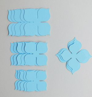 Цветя - Синьо - 18 бр