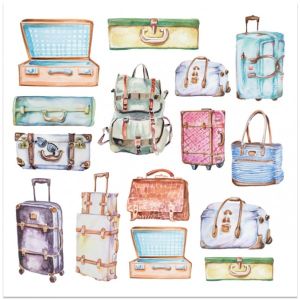 Комплект дизайнерска хартия Pop Up - TRAVELERS - 24 листа