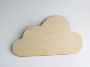 Пано за декорация от шперплат - Облаче право - 25,00 х 14,00 см