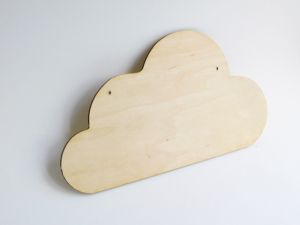 Пано за декорация от шперплат - Облаче право - 25,00 х 14,00 см