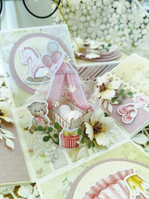 Елементи за експлодираща кутия - Бебешко легло люлка