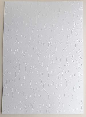 Перлени Релефни картони - Swirls Бяла Перла - А4