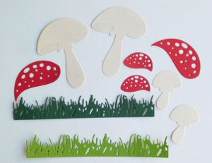 Горски гъбки с тревичка - 6 елемента