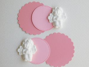 Заготовка Таг - Ангелчета Розово - 6 елемента