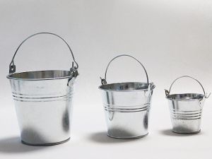 Метална кофичка за декорация / голяма / - 1 бр.- 9,50 см