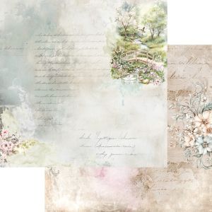 Комплект дизайнерска хартия - Memory of Spring - 12 двустранни листа