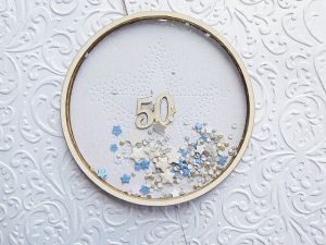 Елементи от хартия - Рамка Звезда Перла - 3 бр.