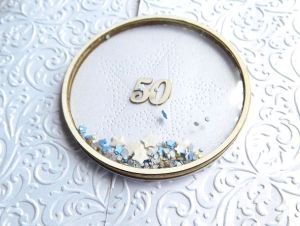 Елементи от хартия - Рамка Звезда Перла - 3 бр.