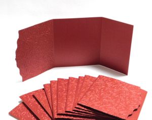 Перлени Релефни заготовки за картички - Red Lacquer - 1бр.