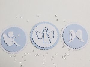 3D таг - Ангелче Бяло и Синьо - 3 бр.