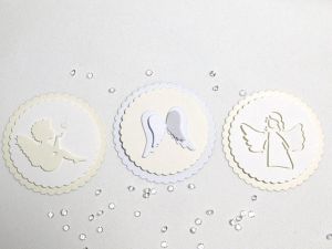 3D таг - Ангелче Бяло и Шампанско - 3 бр.