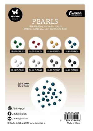 Полусферични перли - Тъмно синьо - 336 бр.