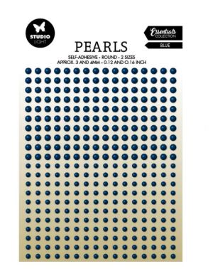 Полусферични перли - Тъмно синьо - 336 бр.