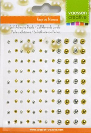 Полусферични перли - Злато и Сребро - 108 бр.