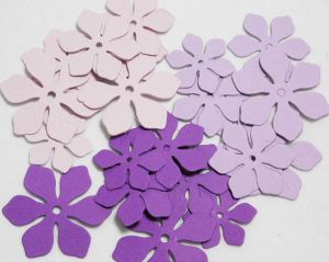 Цвятя - Лилаво - три размера - 24 бр.