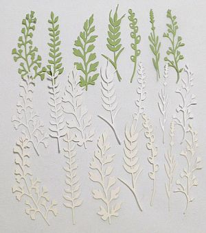 Треви и клонки - Микс Зелено, Шампанско и Бяло - 21 бр.