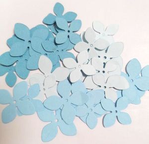 Цвятя - Синьо - два размера - 33 бр