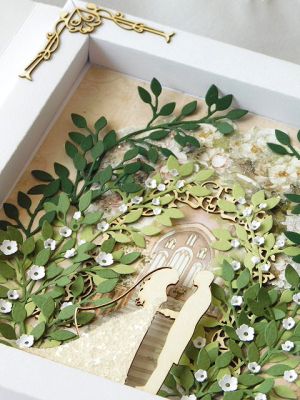 Мини Цвятя - Бяло - три размера - 210 бр.