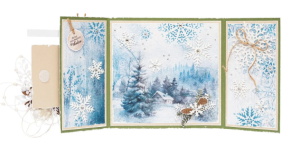 Шаблон за декупаж и микс медия - Snow Background - 10.50 x14.80 см