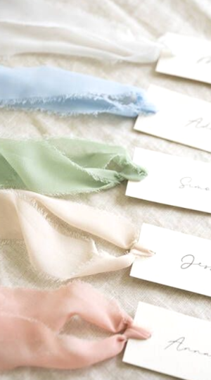 Панделка Ретро Копринен Шифон - Sky Blue - 4 см / 5.00 м.