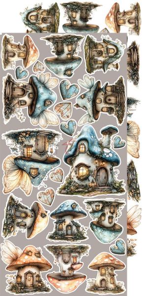 Комплект дизайнерска хартия с елементи за изрязване - Sprites Of Harmony MIX - 18 листа