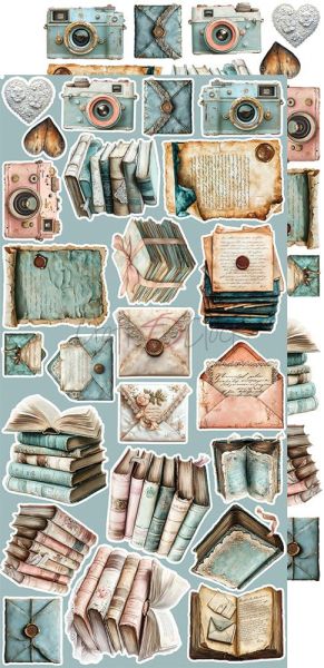 Комплект дизайнерска хартия с елементи за изрязване - Sprites Of Harmony MIX - 18 листа